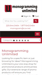 Mobile Screenshot of monogrammingunlimited.com